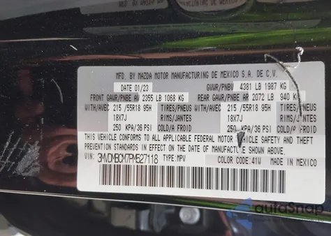 2023 Mazda Cx-30 2.5 S Preferred z USA, uszkodzony, nr VIN 3MVDMBCM7PM527118